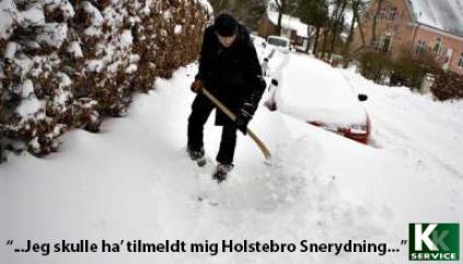 Snerydning i Holstebro og Mejdal